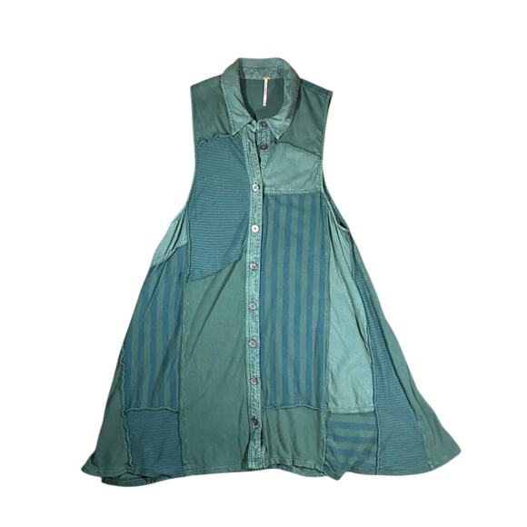 Free People Dresses & Skirts - Free People Sage Santa Patchwork Dress - M
